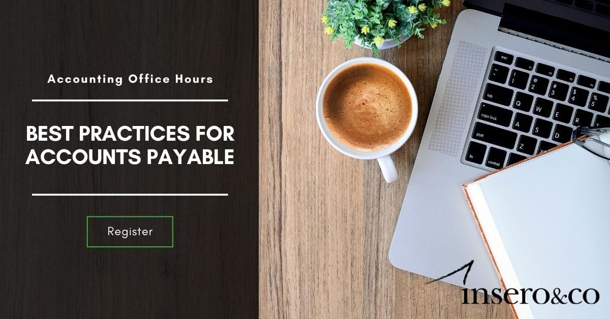 Accounting Office Hours: Best Practices for Accounts Payable, cup of coffee next to a laptop for live q&a session