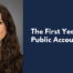 The first year in public accounting, text with a photo of a first year public accountant