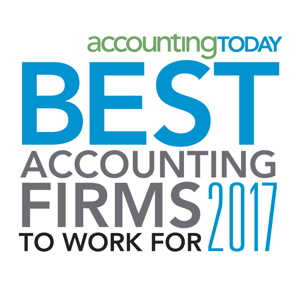 Best Accounting Firms To Work for 2017 Logo from Accounting Today