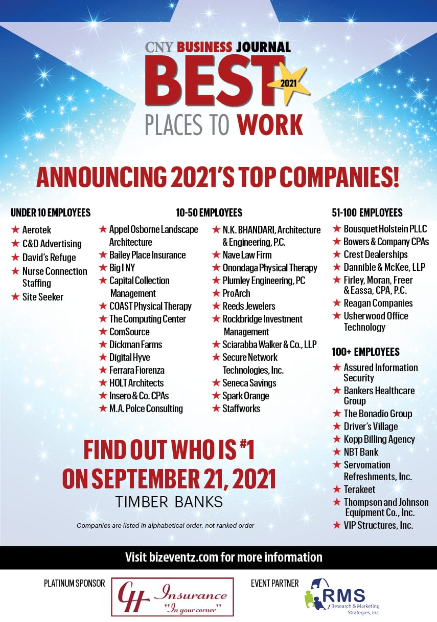 Central New York's Best Places to Work 2021