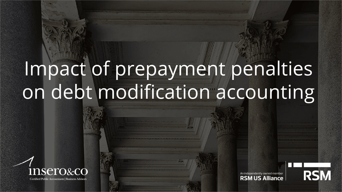 Impact of Prepayment Penalties on Debt Modification Accounting