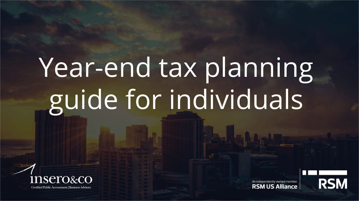 Year-End Tax Planning Guide for Individuals